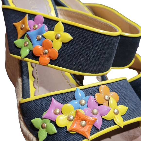 Louis Vuitton Multicolor Flower Wedge sandals EU 35 - Picture 9 of 15